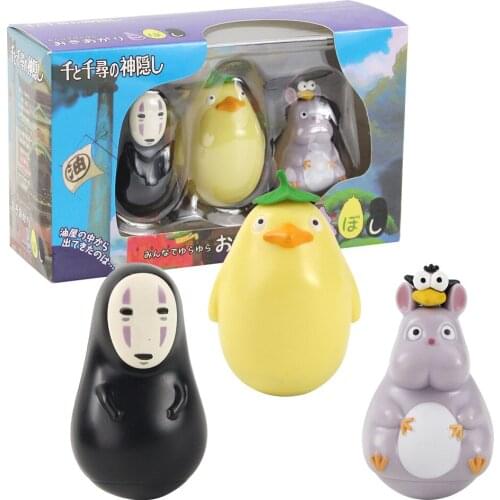 3pcs/set 7-8cm Cartoon Miyazaki Hayao My Neighbor Totoro No Face Man Model Toys