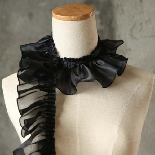 7cm*1m handmade wave collar patches for clothing Sequins Trimmings for wedding dress DIY sewing accessories trim for tailor