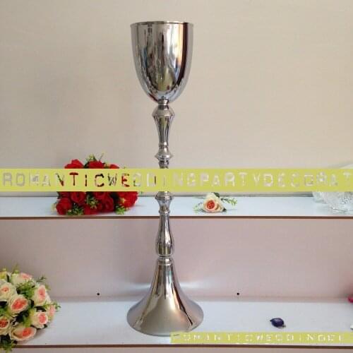 92CM / 36.2" Silver Wedding Flower vase Bling Table Centerpiece Sparkling Wedding Decoration Banquet Road Lead 10PCS/LOT