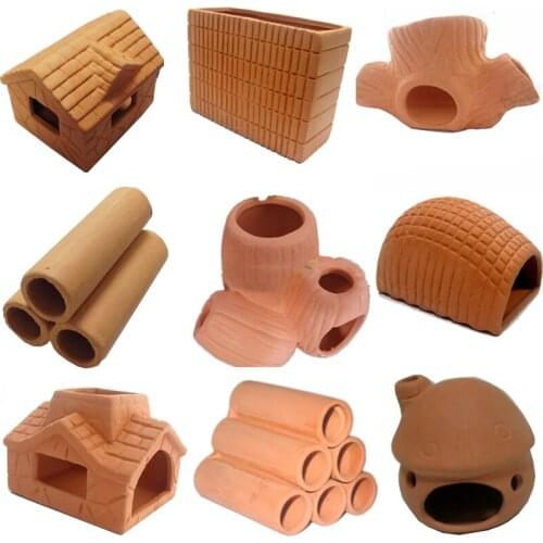 Aquarium Decoration Ceramic Fish Cichlid Hiding Cave Ornament for Java Moss Aquatic Plant fish tank decoration accessories