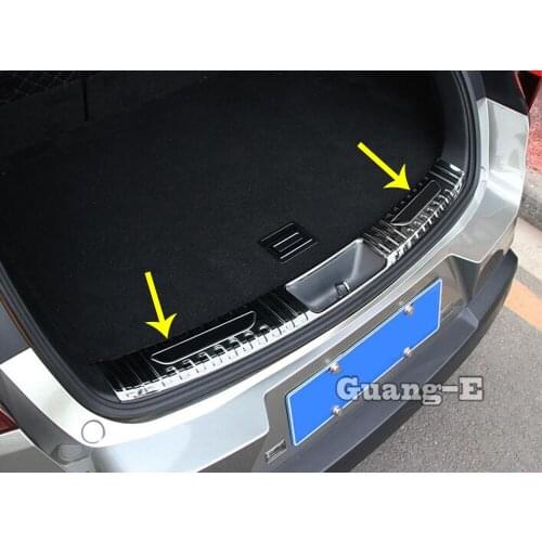 Car Trim Stick Back Rear Pedal Door Scuff Plate Frame Inner Threshold Trunk For Lexus UX 200H 250H 260H 2019 2020 2021