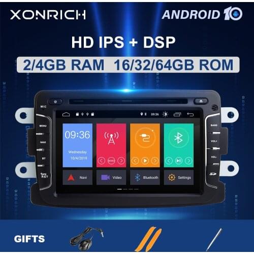 1 din android 10.0 Car radio multimedia For Dacia Lodgy Logan Duster Sandero Renault Captur/Lada/Xray DVD gps navigation DSP 4GB
