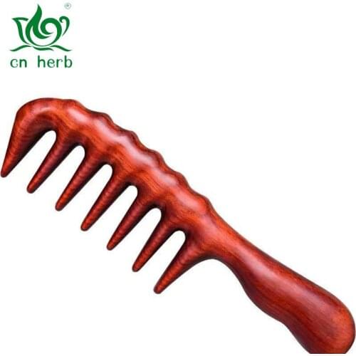 CN Herb Free shipping green sandalwood meridian massage comb red sandalwood comb head meridian massage comb wooden