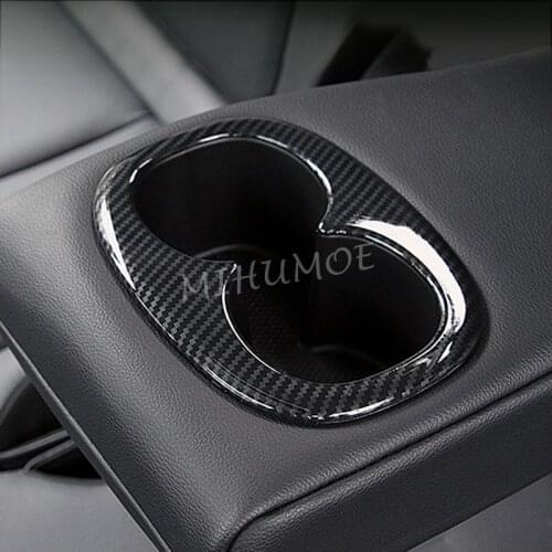 Rear Seat Cup Holder Cover For Mitsubishi Eclipse Cross 2018 2019 2020 Carbon Fiber Interior Accessories