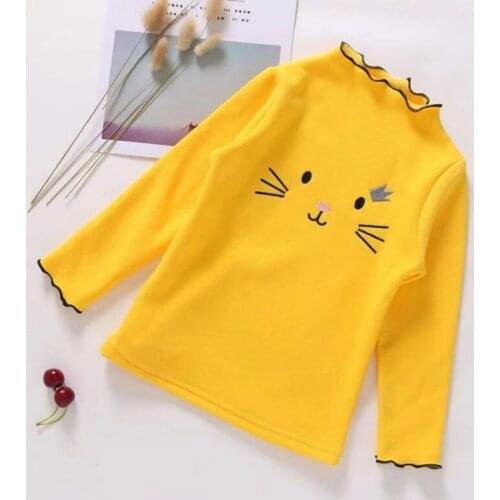 Spring Autumn Girls T Shirt Kids Cartoon Tops Cotton Children Shirts Long Sleeve Baby Blouse Toddler Bottom Girls Clothing