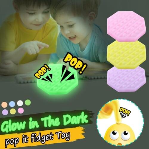 פופיט משחק Games Luminous In The Dark Plays Push Game Toy Fluorescence Stress Relief Children Toys Sensory Fidget Toy Bubble
