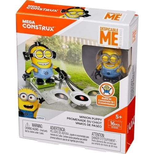 Despicable Me Mega Construx Minion Puppy Set Mega Bloks DYD35 16pcs/pzs -5years old Children Toys Festival Christmas Gift