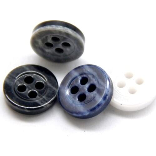 HENGC 4 Holes Black Light Resin Shirt Sewing Buttons For Clothing Men Sleeve Stripe Decorative Sewing Accessories Wholesale