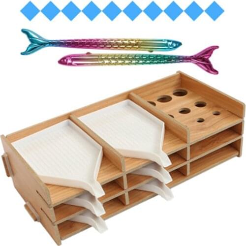 Huacan New Diamond Embroidery Tool Point Drill Pen Storage Tray Diamond Painting Mosaic Accessories Set