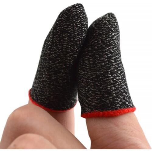 Gaming Finger Sleeve Breathable Fingertips For Games Anti-Sweat Touch Screen Finger Cots Mobile Touch Nylon Knitted Screen Glove