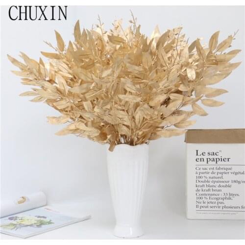 8-color artificial silk willow leaf bouquet Home decoration fake flower vine wedding road arrangement plants wall DIY material