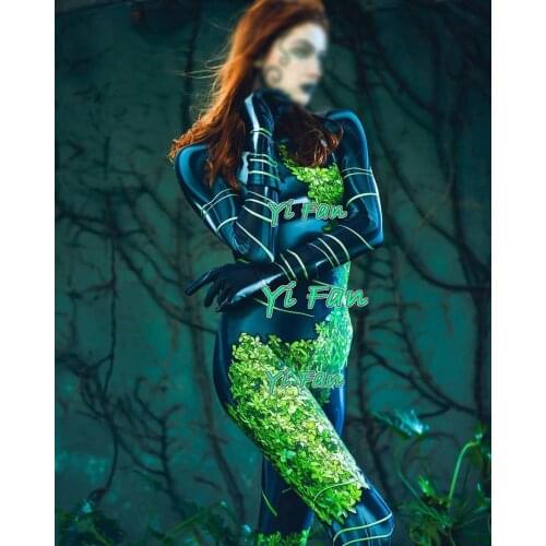 Custom Poison Ivy Plantgirl Superhero Costume 3D Printed Spandex Women Girl Lady New Cosplay Costume Tight Catsuit Bodysuit