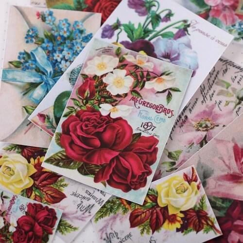 11pcs Creative Cute Self-made watercolor flowers background scrapbooking Stickers /Decorative /DIY Craft Photo Albam paper