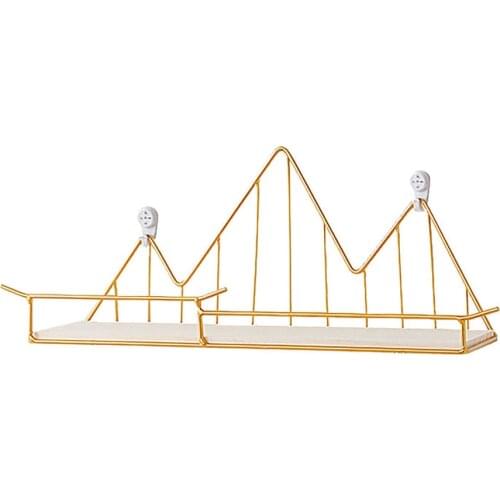 DIY Wall Decoration Holder Plant Shelves Hanging Storage Rack Set Durable Window Floating Gold For Bedroom Black Commodity Shelf