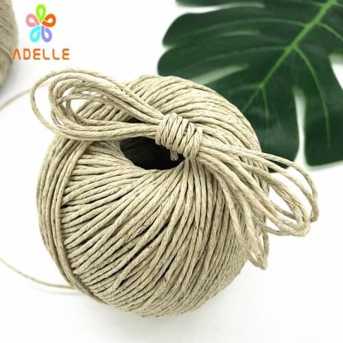 Organic Waxed Hemp yard Twine 1.5/2mm x70m Polished Natural 2 Strand Jewelry Packing Scrap Booking Label Tag DIY Free Shipping