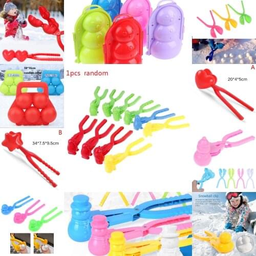 Winter Plastic Snowball Maker Clip Kids Outdoor Sand Snow Ball Mold Toys Fight Duck Snowman Clip Toy for Children