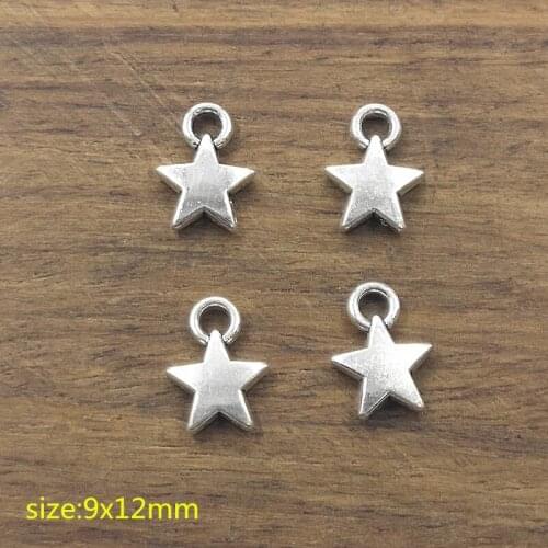20pcs star Charms Tibetan Silver Plated Pendants Antique Jewelry Making DIY Handmade Craft