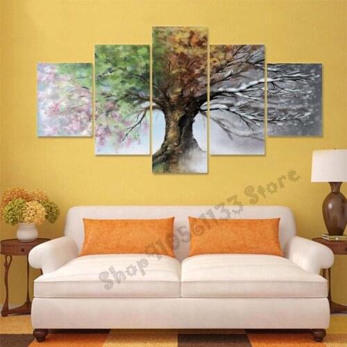 Full Square/round 5d diy diamond painting 5 Piece Spring Summer Autumn Winter Four Seasons Landscape Tree scenery GG2678