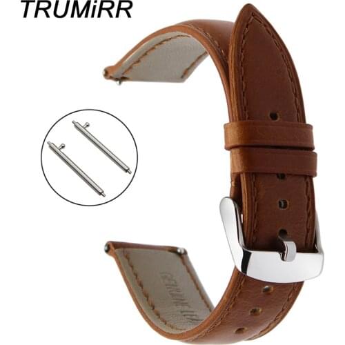 Crazy Horse Genuine Leather Watch Band Quick Release Strap for Hamilton Seiko Citizen Casio Wrist Bracelet Brown 18mm 20mm 22mm