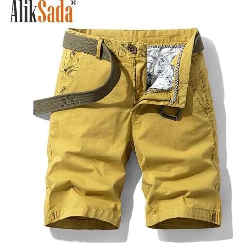 Aliksada Workwear Menshorts 2021 Summer Thin Section Outer Pants,loose Casual All-Match Cotton Sports Five-Point Men Shorts