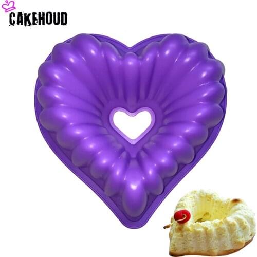 CAKEHOUD Love Heart Shape Cake Mold Silicone Freezing and Baking Pastry Molds Mousse Bread Mould Bakeware DIY Non-Stick Cake Pan