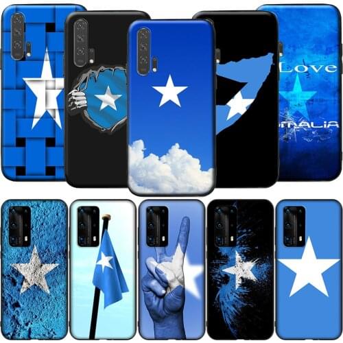 GX224 Somalia Banner Flag Silicone Case for Honor 6A 7A 3GB 7C 7X 8 8A 8X 8C 9 10 Lite View 20S 9A 10X Max Pro
