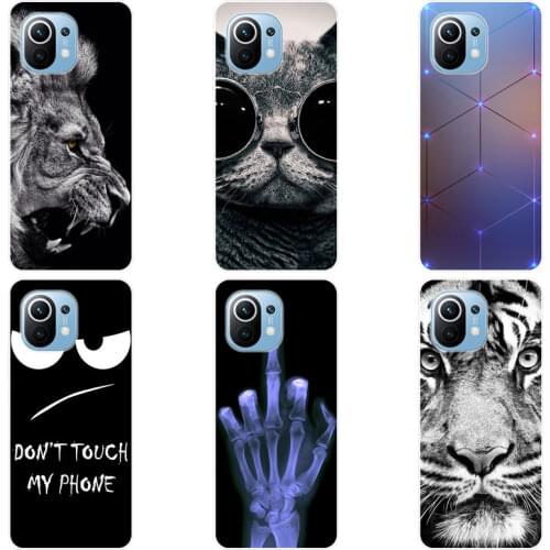 For Xiaomi Mi 11 Case Silicone TPU Phone Case On For Xiaomi Mi 11 Case Soft Protective Cover