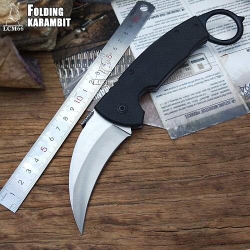 LCM66 folding Karambit Folding Knife csgo Gift Tactical Pocket Knife,outdoor camping jungle survival battle self defense tool