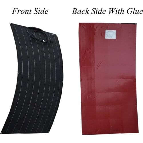 Solar Panel 12V ETFE Flexible Solar Panel With Double Sided Glue Tape Power 100W 200W 12v/24v Battery Charge Easier to Install