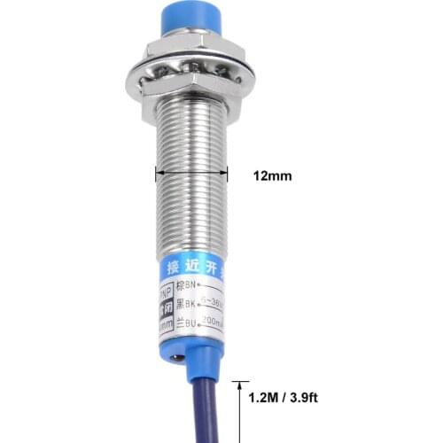UXCELL 4mm Switches Inductive Proximity Approach Sensor Switch PNP NC DC 6-36V 200mA 3-wire Cylinder Category LJ12A3-4-Z/AY