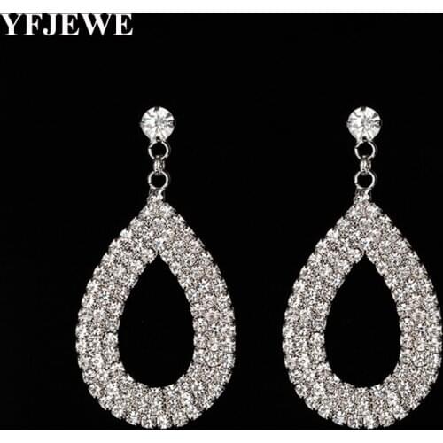 YFJEWE New fashion rhinestone luxury Bridal earrings cosmetic Earring fashion earrings Party Wedding Accessories Jewelry E243