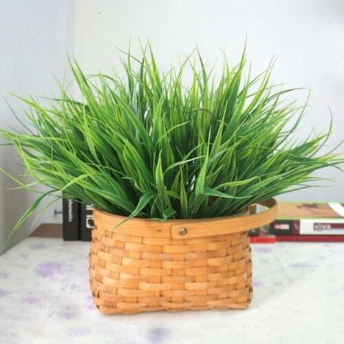 7-fork Green Grass Artificial Plants For Plastic Flowers Household Store Dest Rustic Flower Decoration Clover Fake Plant
