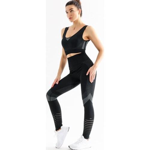 2021 new gym set womens sports bra high waist tight leggings set sportswear womens seamless exercise set plus size