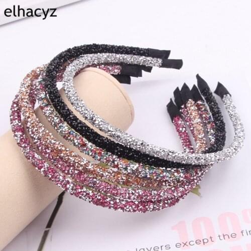 12pcs/lot New Sequins Bling Bling Head Hoop Girls Glitter Hairband Children Party Fashion Headbands Sweet Kids Hair Accessories
