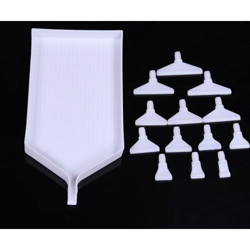 14pcs/Set Point Drill Pen Heads Kits Diamond Embroidery Accessories Rhinestones Cross Stitch Cases Fast Tools Tray Kit