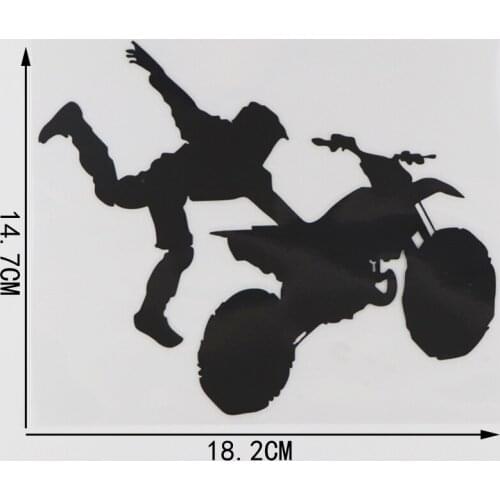 18.2CM*14.7CM Motorcycle Stunts Show Car Stickers Pattern Vinyl Decal 1A-0077