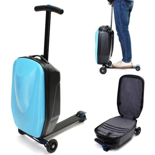 21 Inch Trolley Case Adults Carry On Scooter Travel Suitcase Travel Backpack Student Luggage On Wheels