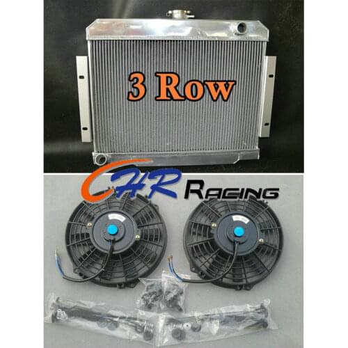 3 ROW FOR 1970-1985 Jeep CJ CJ5/CJ6/CJ7 3.8L-5.0L ALUMINUM RADIATOR+ 2XFANS