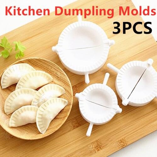 3PCS/Set Kitchen Dumpling Molds Plastic Dough Press Dumpling Mould Cooking Pastry Chinese Food Jiaozi Maker Molds 7/8/10cm