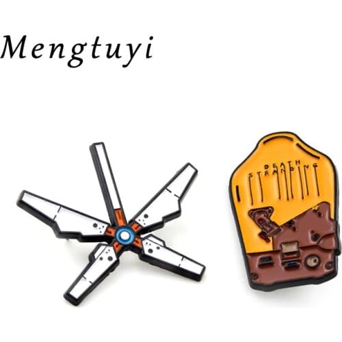 MengtuyI New Arrival Death Stranding Brooches Enamel Pins Cartoon Cute Fashion Backpack Badge Jewelry Gift For Women