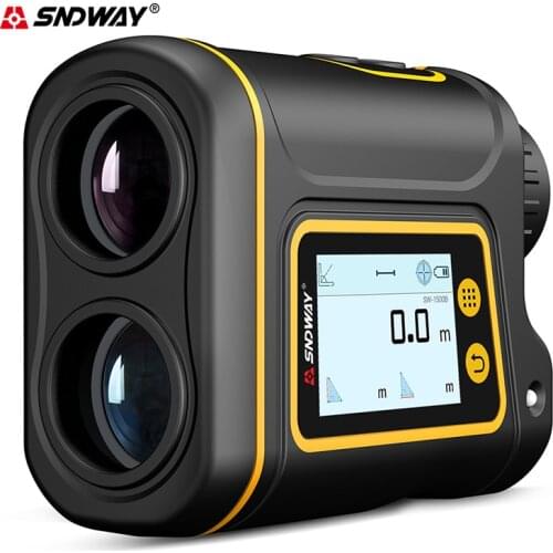Sndway 1500M Golf Range Finder Rechargeable Laser Rangefinder Laser Measure Digital LCD Display Distance Meter Flagpole Locking
