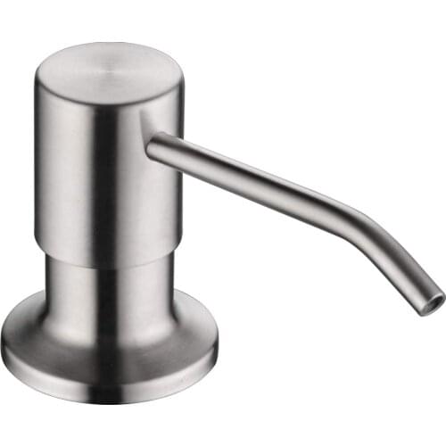 Soap Dispenser for Kitchen Sink,Stainless Steel Built in Sink Soap Dispenser Lotion Dispenser + 13 Ounce Bottle,Brushed Nickel