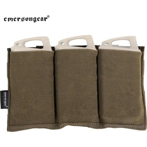Emersongear M4 Mag Pouch 556 Triple Magazine Pouch Fast Quick MOLLE Mag Pouch Airsoft Army Military Pouch Ranger Green RG
