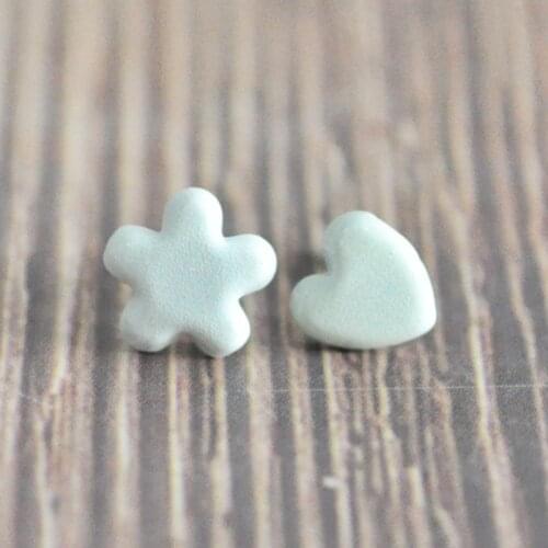 Happymems White Flower Heart Metal Brads 500pcs/lot DIY Photo Album Embellishments Scrapbooking Crafts Love Home Decor Fastener