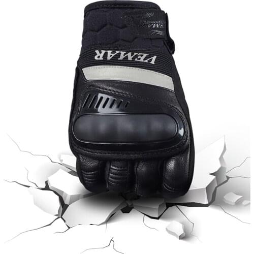 Motorcycle riding gloves four seasons anti-fall wear-resistant racing car touch screen breathable rider equipped gloves 3 colors