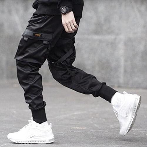 Men Pants Fashion Multi-Pocket Breathable Cotton Blend Men Casual Cargo Pants Black For Outdoor штаны мужские 2021