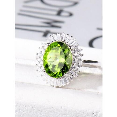 Olivine peridot rings, 925 sterling silver ring for girl, uxury jewelry 2020 women, acessorios feminino, wedding halloween
