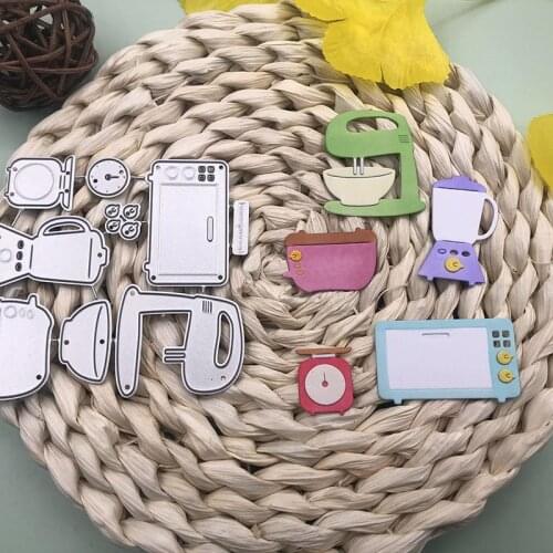 Panalisacraft cute kitchen tools bread maker Metal Cutting Dies cooking diecut scrapbooking Album Paper Card Craft Embossing