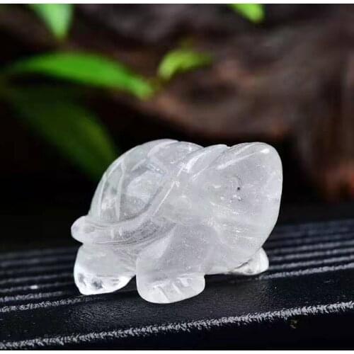 Natural hand carve tortoise quartz crystals minerals gemstones reiki healing feng shui decoration