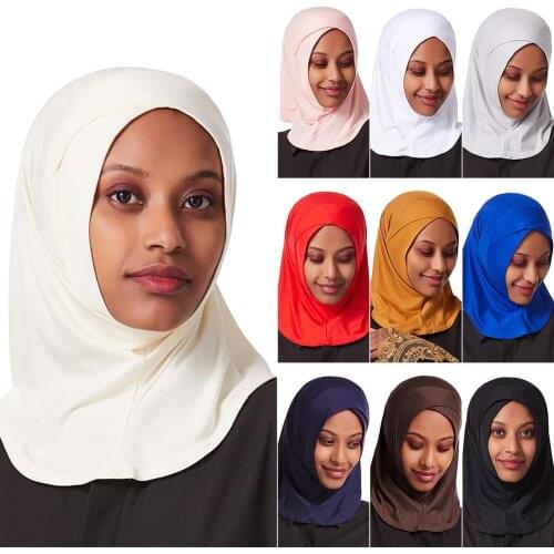 Ramadan Hijab Scarf Muslim Fashion Female Turban Solid Casual Chiffon Plain Hijabs Scarf Turban for Women Abaya Dubai